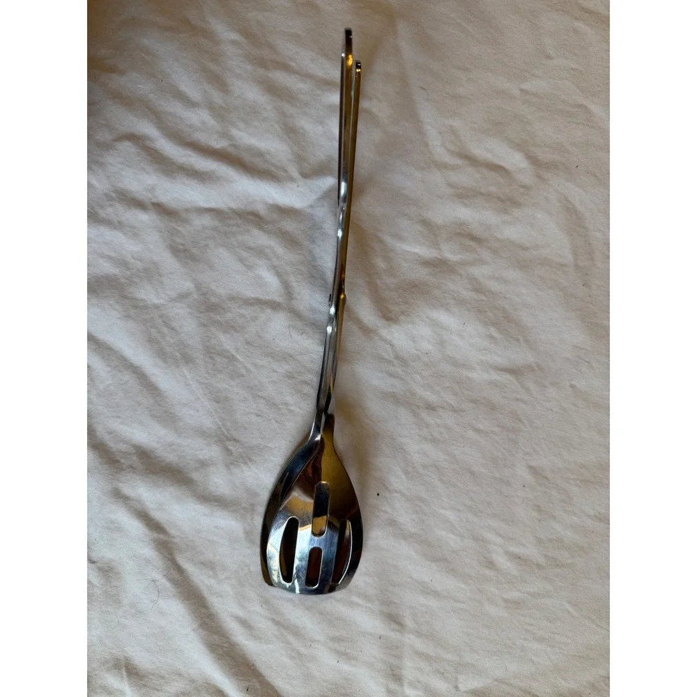Oneida Stainless Steel Scissor Salad Tongs Silver Serving Utensils 9.5 Inch